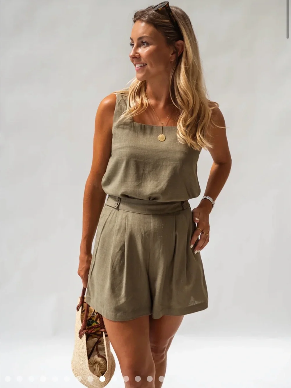 Women’s High-Waist Khaki Shorts